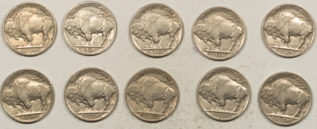 New Store Items 1936 X4 1937 X4 1937-D X2 BUFFALO NICKELS LOT/10 HIGH GRADE EXAMPLES FULL HORNS