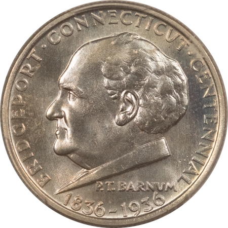 New Certified Coins 1936 BRIDGEPORT COMMEMORATIVE HALF DOLLAR – PCGS MS-64 WHITE