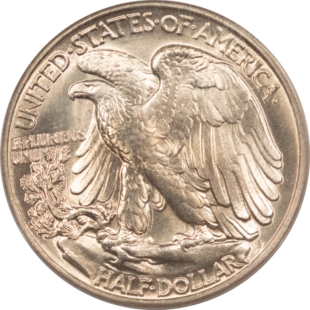 New Certified Coins 1943 LIBERTY WALKING HALF DOLLAR – PCGS MS-63, OLD GREEN HOLDER, PREMIUM QUALITY