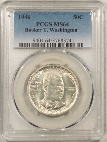 New Certified Coins 1946 BOOKER T WASHINGTON COMMEMORATIVE HALF DOLLAR – PCGS MS-64