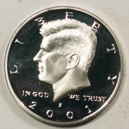 New Store Items 2000-S, 2001-S, 2002-S KENNEDY PROOF SILVER HALF DOLLARS, LOT OF 3 – GEM PROOFS!