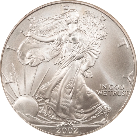 American Silver Eagles 2002 $1 AMERICAN SILVER EAGLE, 1 OZ – NGC MS-69