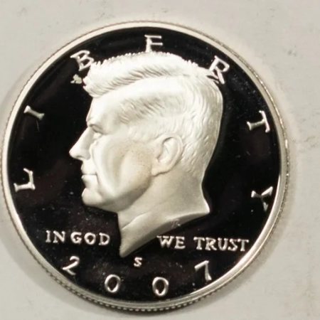 New Store Items 2006-S, 2007-S, 2008-S KENNEDY PROOF SILVER HALF DOLLARS, LOT/3 – GEM PROOFS!