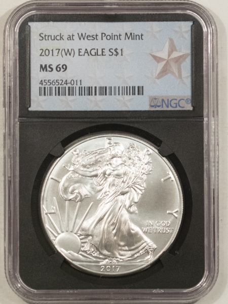 American Silver Eagles 2017(W) $1 AMERICAN SILVER EAGLE, 1 OZ – NGC MS-69