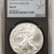 American Silver Eagles 2017(S) $1 AMERICAN SILVER EAGLE, 1 OZ – NGC MS-69