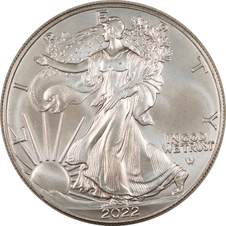 Bullion 2022 $1 AMERICAN SILVER EAGLE, 1 OZ, .999 – GEM UNCIRCULATED!