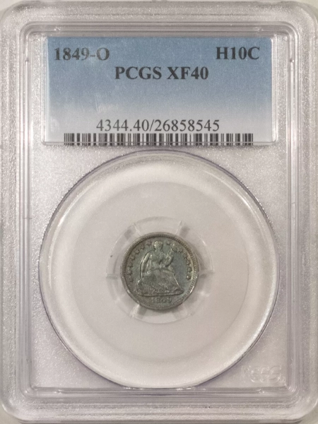 Liberty Seated Half Dimes 1849-O LIBERTY SEATED HALF DIME – PCGS XF-40, TOUGH!