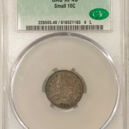 U.S. Certified Coins 1829 CAPPED BUST DIME, SMALL 10C – CACG XF-40, SUPER NICE & ORIGINAL CAC