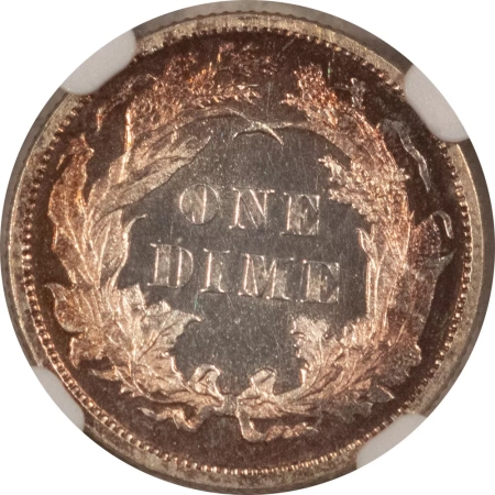 Liberty Seated Dimes 1885 PROOF LIBERTY SEATED DIME – NGC PF-61, PREMIUM QUALITY! LOOKS CAMEO!