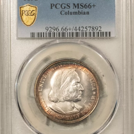 Silver 1892 COLUMBIAN COMMEMORATIVE HALF DOLLAR – PCGS MS-66+, GORGEOUS, FLASHY GEM!