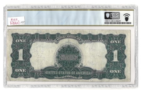 Large Silver Certificates 1899 $1 SILVER CERTIFICATE, “BLACK EAGLE”, FR-236, SPEELMAN-WHITE, PCGS VF-20!