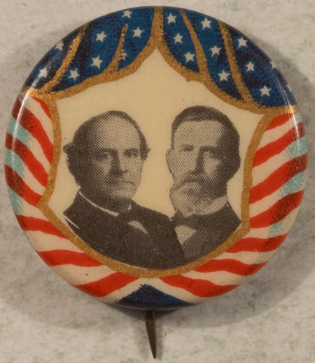 Other Collectibles 1908 WILLIAM JENNINGS BRYAN KERN 7/8″ CELLO JUGATE, FLAG BORDER – MINT!