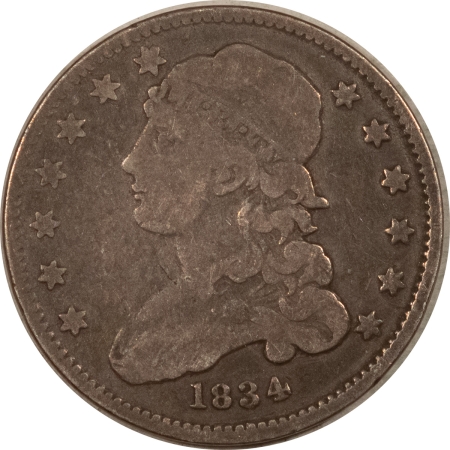 Capped Bust Quarters 1834 CAPPED BUST QUARTER – PLEASING CIRCULATED EXAMPLE! FULL LIBERTY!