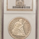 Liberty Seated Dollars 1871 $1 SEATED LIBERTY DOLLAR – PCGS AU-55, LUSTROUS & WELL-STRUCK!