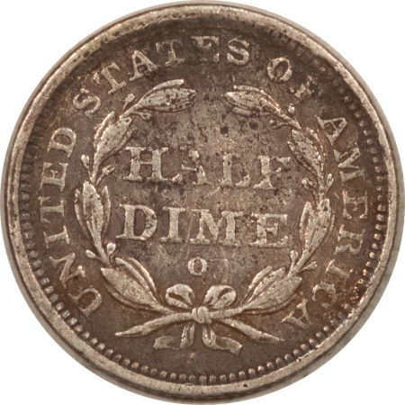 U.S. Uncertified Coins 1842-O HALF DIME, MUCH BETTER DATE-HIGH GRADE CIRCULATED EXAMPLE, ROUGH SURFACES