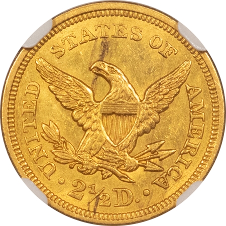 $2.50 1850 $2.50 LIBERTY GOLD QUARTER EAGLE – NGC MS-61