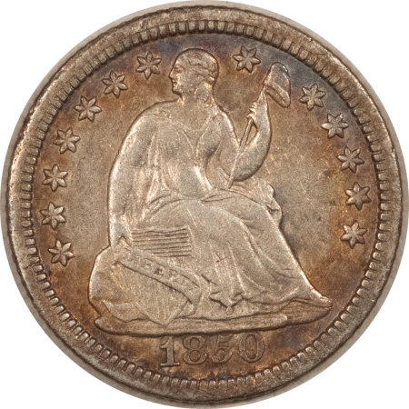 New Store Items 1850 SEATED LIBERTY HALF DIME – HIGH GRADE EXAMPLE BUT CLEANED!