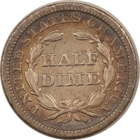 New Store Items 1850 SEATED LIBERTY HALF DIME – HIGH GRADE EXAMPLE BUT CLEANED!