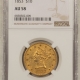 $5 1901-S $5 LIBERTY GOLD HALF EAGLE – PCGS MS-63, NICE CHOICE!