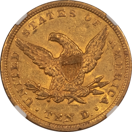 $10 1853 $10 LIBERTY GOLD EAGLE – NGC AU-58