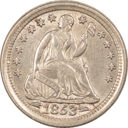 New Store Items 1853 SEATED LIBERTY HALF DIME, ARROWS – HIGH GRADE EXAMPLE!