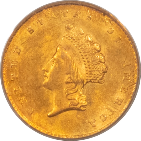 $1 1855 TYPE 2 $1 GOLD DOLLAR INDIAN PRINCESS – PCGS MS-61