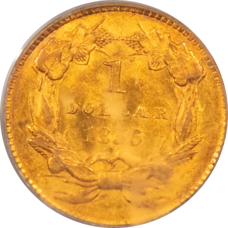 $1 1855 TYPE 2 $1 GOLD DOLLAR INDIAN PRINCESS – PCGS MS-61