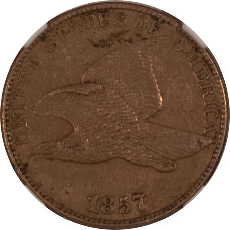 Flying Eagle 1857 FLYING EAGLE CENT – NGC AU-55