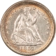 Liberty Seated Half Dimes 1857 SEATED LIBERTY HALF DIME – AU DETAILS, ARTIFICIAL TONING!