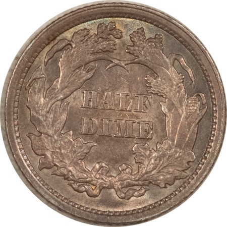 New Store Items 1861 SEATED LIBERTY HALF DIME – HIGH GRADE EXAMPLE! PRETTY!