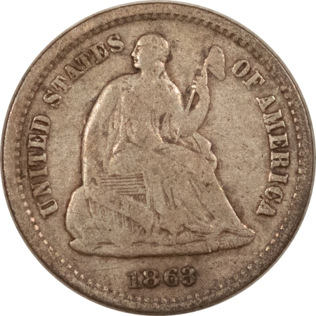 Liberty Seated Half Dimes 1863-S SEATED LIBERTY HALF DIME – PLEASING CIRCULATED EXAMPLE!