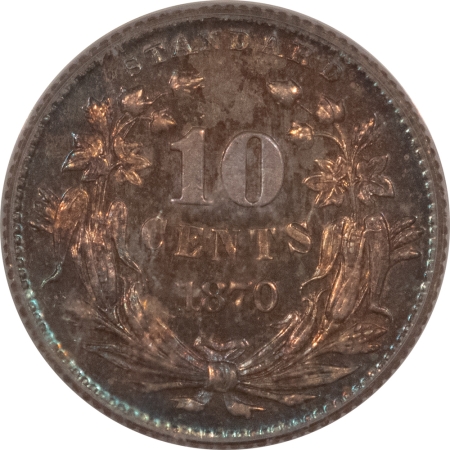 New Store Items 1870 PATTERN 10c, J-849, SILVER, STANDARD DESIGN, PCGS PR-65, CAC-GORGEOUS!