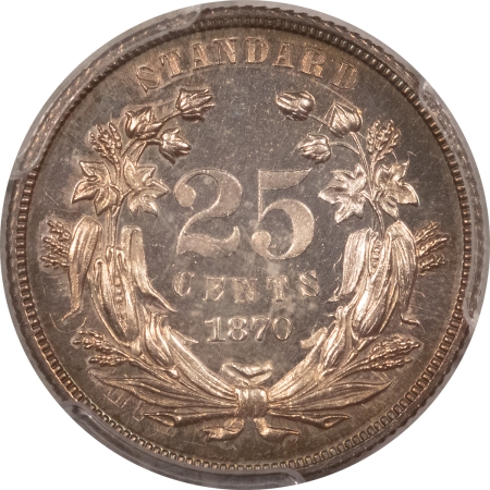 Liberty Seated Quarters 1870 PATTERN, 25c, J-900, SILVER, STANDARD DESIGN, PCGS PR-64, SOMEWHAT CAMEO!