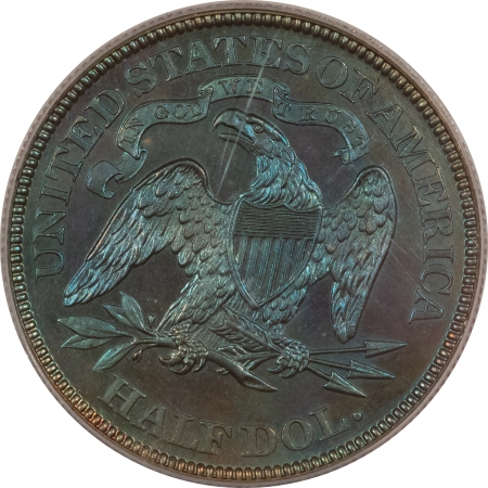 Half Dollars 1870 PATTERN, 50c, J-935, COPPER, BEAUTIFUL TONING, PCGS PR-65 BN, A SUPERB GEM!