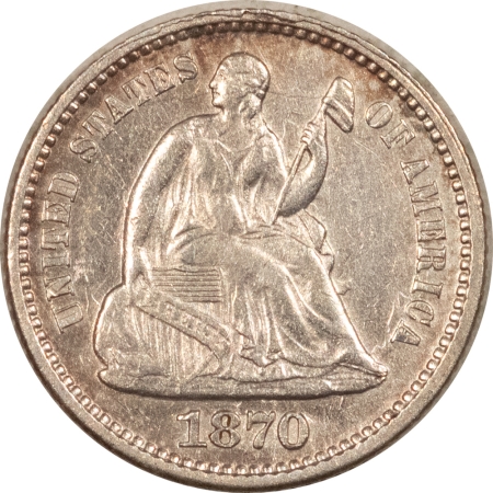 New Store Items 1870 SEATED LIBERTY HALF DIME – HIGH GRADE EXAMPLE!