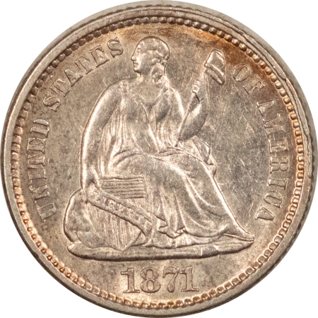 New Store Items 1871 SEATED LIBERTY HALF DIME – HIGH GRADE EXAMPLE!