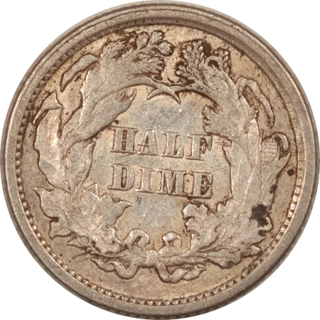 U.S. Uncertified Coins 1872 SEATED LIBERTY HALF DIME – HIGH GRADE EXAMPLE! PLANCHET DEFECT @ 7:00 OBV