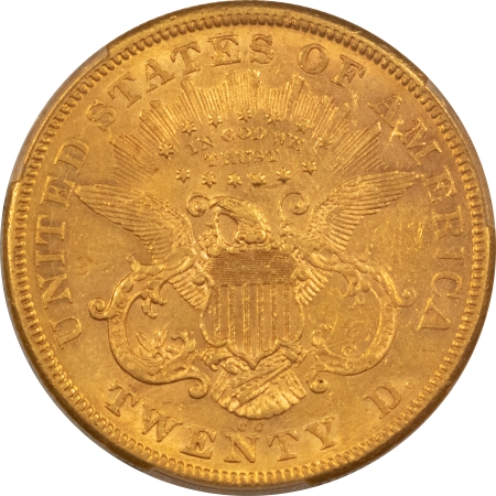 $20 1874-CC $20 LIBERTY GOLD, PCGS AU-50, GREAT STRIKE & SURFACES W/ MUCH LUSTER-PQ!