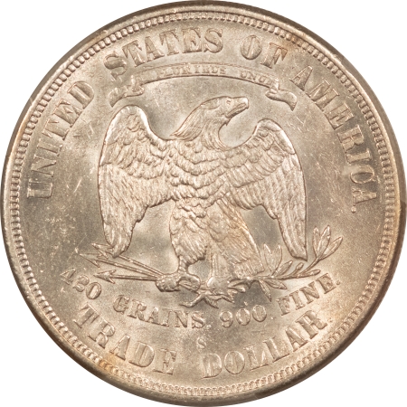 New Certified Coins 1875-S $1 TRADE DOLLAR – PCGS AU-58, LUSTROUS & PQ, LOOKS UNCIRCULATED!