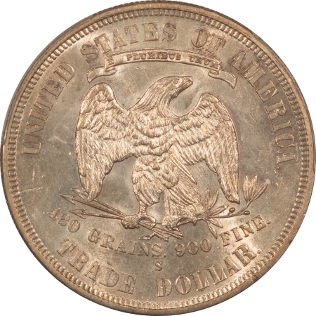 New Certified Coins 1878-S $1 TRADE DOLLAR – PCGS MS-61 LUSTROUS & ATTRACTIVE, LOOKS CHOICE!