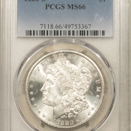 U.S. Certified Coins 1880-S $1 MORGAN DOLLAR – PCGS MS-66 BLAST WHITE!