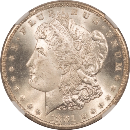 Morgan Dollars 1881-CC $1 MORGAN DOLLAR – NGC MS-66, FRESH WHITE & SUPERB! CARSON CITY!