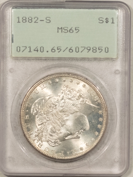 Morgan Dollars 1882-S $1 MORGAN DOLLAR – PCGS MS-65, RATTLER & PREMIUM QUALITY!