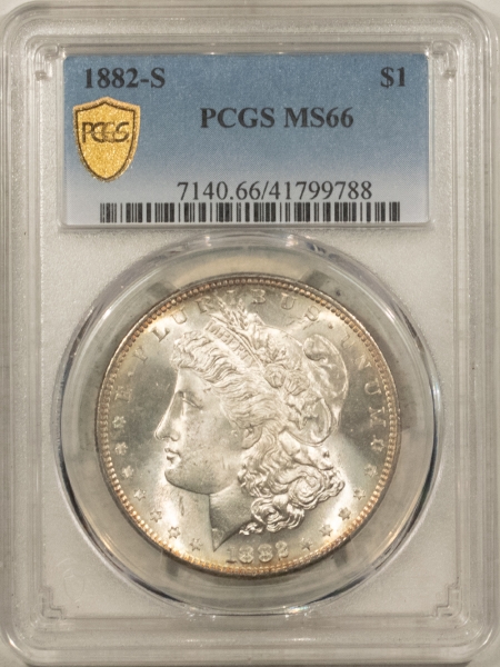 Morgan Dollars 1882-S $1 MORGAN DOLLAR – PCGS MS-66, FRESH & FLASHY!