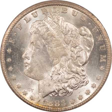 Morgan Dollars 1883-CC $1 MORGAN DOLLAR – PCGS MS-63, RATTLER & PREMIUM QUALITY+! CARSON CITY!