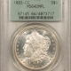 Morgan Dollars 1883-CC $1 MORGAN DOLLAR – PCGS MS-63, RATTLER & PREMIUM QUALITY+! CARSON CITY!