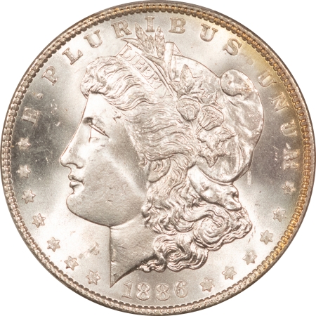 Morgan Dollars 1886 $1 MORGAN DOLLAR – PCGS MS-66, BOOMING LUSTER & PRETTY!