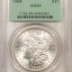 Morgan Dollars 1883-O $1 MORGAN DOLLAR – NGC MS-65, BLAST WHITE! PREMIUM QUALITY++!