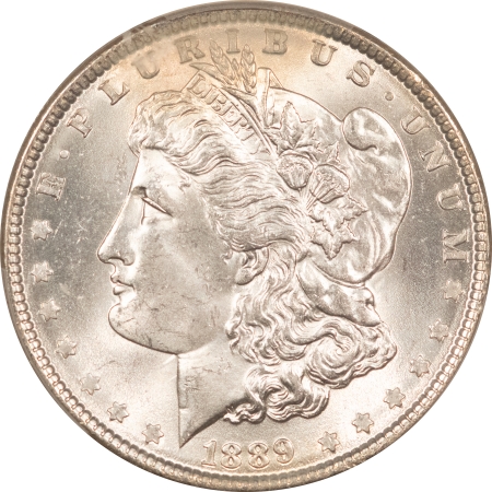 Morgan Dollars 1889 $1 MORGAN DOLLAR – PCGS MS-64, LOOKS GEM! PREMIUM QUALITY!