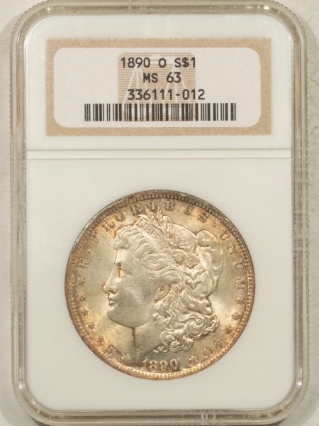 Morgan Dollars 1890-O $1 MORGAN DOLLAR – NGC MS-63, CHOICE AND PRETTY!